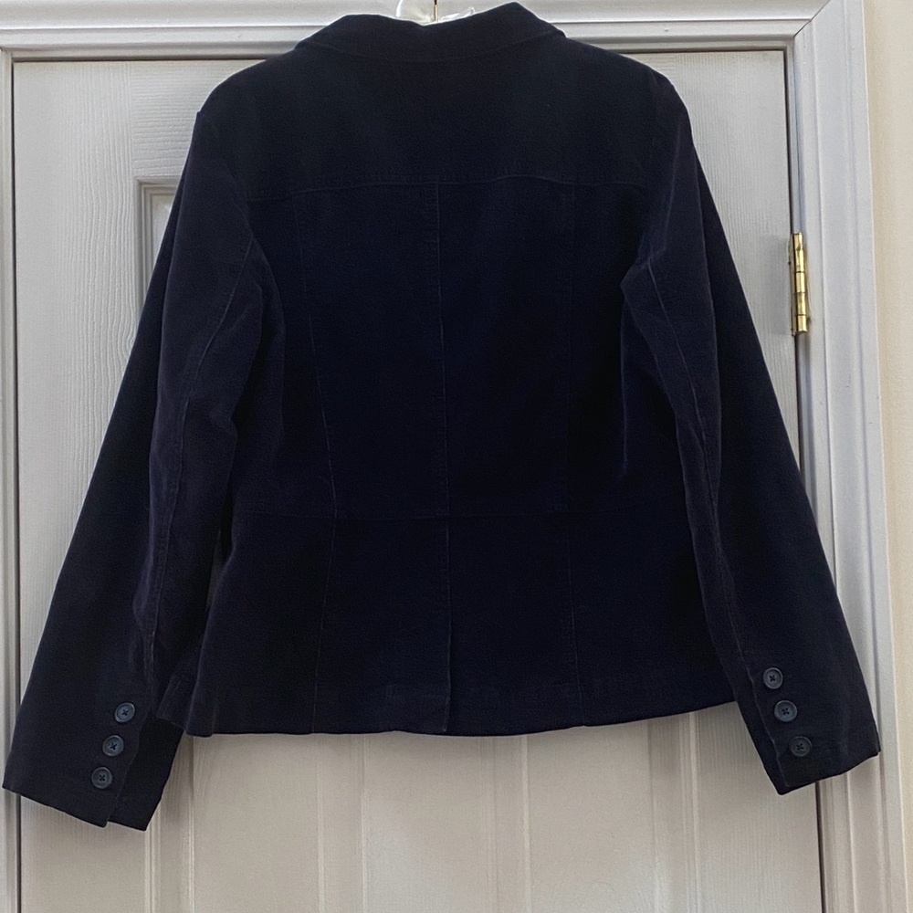 Navy Blue Corduroy Stretch Blazer / Jacket, St. John’s Bay, Size Women’s XL - Picture 6 of 10